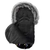 Luxus lábzsák szőrmével Climber New Baby fekete