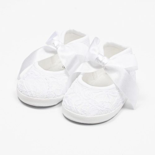 Baba csipke cipő New Baby fehér 3-6 h