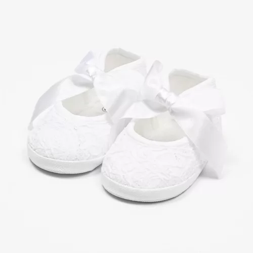 Baba csipke cipő New Baby fehér 6-12 h