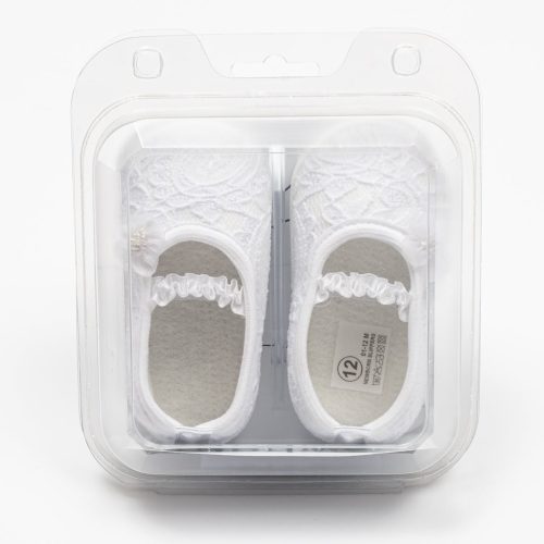 Baba csipke balettcipők New Baby fehér 12-18 h