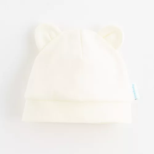 Baba pamut sapka fülekkel New Baby Kids bézs