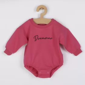   Hosszú ujjú baba body baggy Koala Dreamer sötét rózsaszín