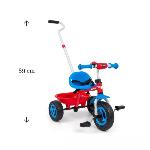 Gyerek háromkerekű bicikli Milly Mally Boby TURBO Cool Red