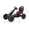 Go-kart Milly Mally Abarth pedálos gyerek gokart fekete