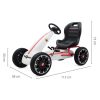 Go-kart Milly Mally Abarth pedálos gyerek gokart fehér