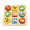 Fa képes kirakó puzzle Viga formák és állatok