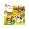Gyermek fa puzzle Viga Farm 4 db