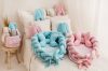 Fonott babafészek kisbabák számára Velvet  Belisima blue