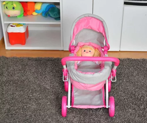Játék babakocsi babáknak Milly Mally Alice Prestige Pink