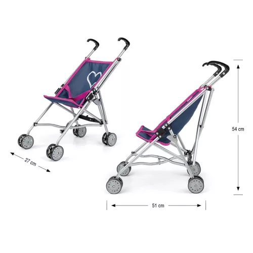 Játék golf babakocsi babáknak Milly Mally Julia Prestige Navy