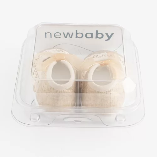 Baba csipke cipő New Baby barna 12-18 h