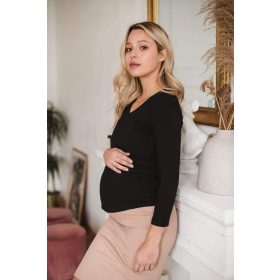 Kismama és szoptató blúz Milk Shirt milk & love fekete