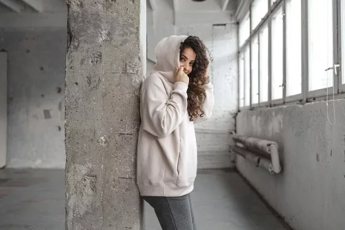 Anyasági oversize kismama és szoptató pulóver milk & love bézs