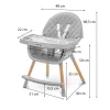 Etetőszék Baby Mix Freja wooden dark grey