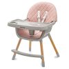 Etetőszék Baby Mix Freja wooden dusty pink