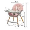 Etetőszék Baby Mix Freja wooden dusty pink