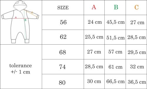 Téli baba kezeslábas Nicol Sara