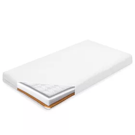   Gyerek matrac New Baby STANDARD 120x60x11 cm hajdina-habszivacs-kókusz fehér