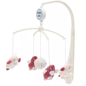 Körhinta a kiságy fölé Baby Mix vakondok rózsaszín
