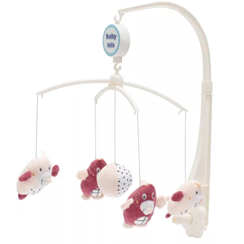 Körhinta a kiságy fölé Baby Mix vakondok rózsaszín