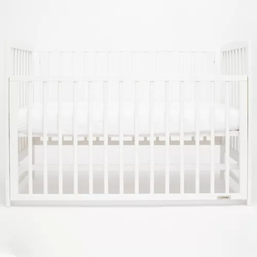 Gyerek kiságy New Baby LILLY leengedhető oldalráccsal fehér