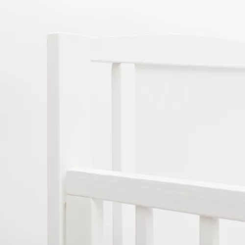 Gyerek kiságy New Baby BEA Zebra leengedhető oldalráccsal fehér