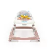 Gyerek bébikomp Baby Mix kormánykerékkel szilikon kerekek rózsaszín