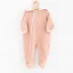 Baba muszlin kezeslábas kapucnival New Baby Comfort clothes rózsaszín
