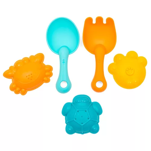 Összecsukható homokozó vödör és játékok – Baby Mix, 5 darabos készlet