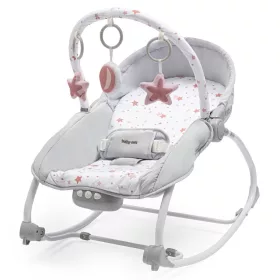   Multifunkcionális baba hinta pihenőszék Baby Mix csillagok rózsaszín