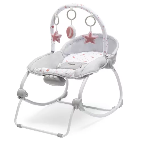 Multifunkcionális baba hinta pihenőszék Baby Mix csillagok rózsaszín