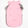 Luxus téli lábzsák füles kapucnival New Baby Alex Fleece pink