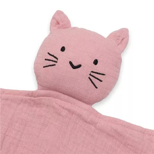 Muszlin szundikendő New Baby Cat pink