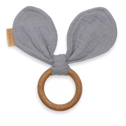 Rágóka levelekkel New Baby Ears grey