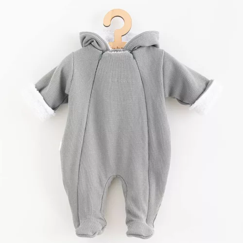 Kezeslábas kapucnival New Baby Frosty grey