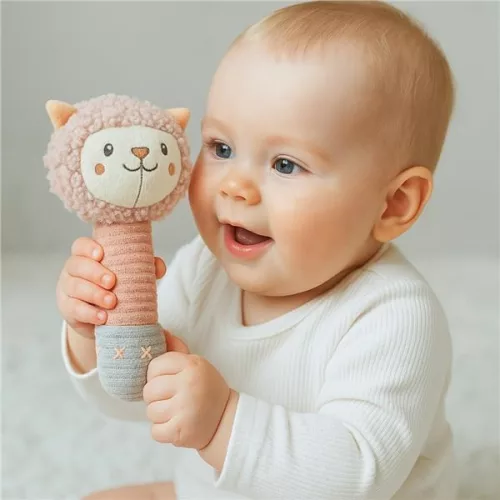 Gyermek sípolós plüss játék rágókával  New Baby Lama