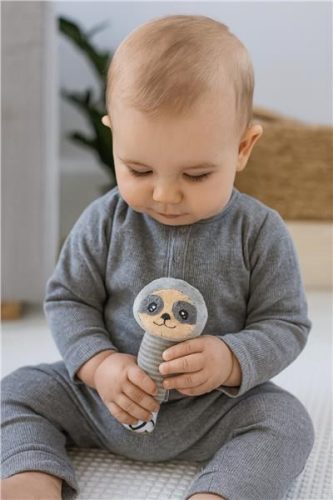 Gyermek sípolós plüss játék rágókával New Baby Sloth