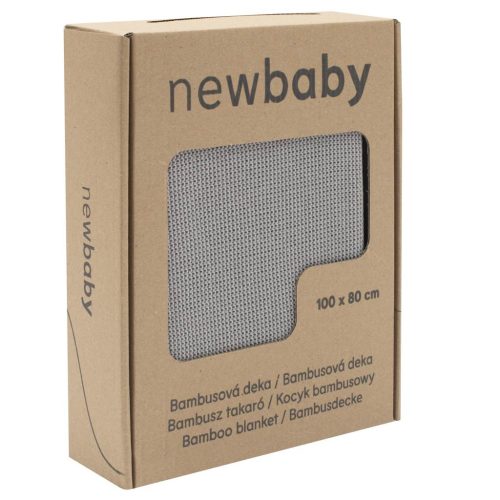 Bambusz kötött takaró New Baby 100x80 cm grey