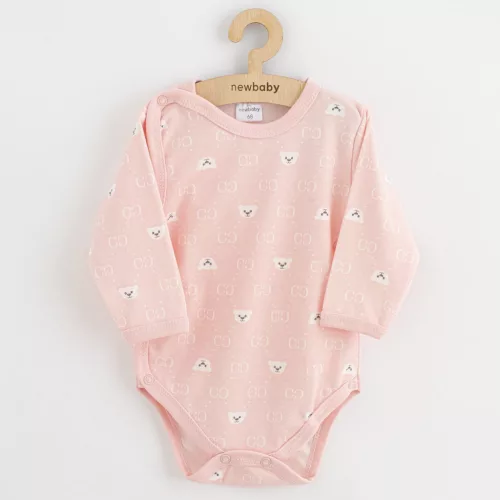 Baba body teljes hosszában patentos New Baby Classic II Lány 3db rózsaszín