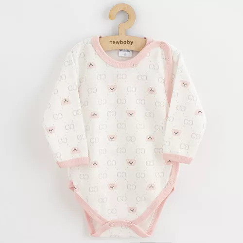 Baba body teljes hosszában patentos New Baby Classic II Lány 3db rózsaszín