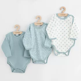   Baba body teljes hosszában patentos New Baby Classic II Lány 3db menta