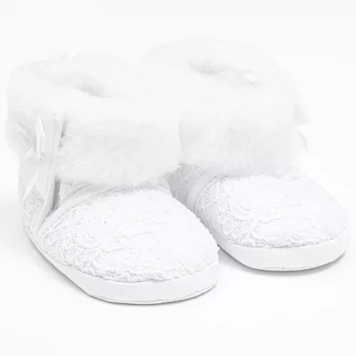 Baba téli csipke csizma New Baby 0-3 h fehér