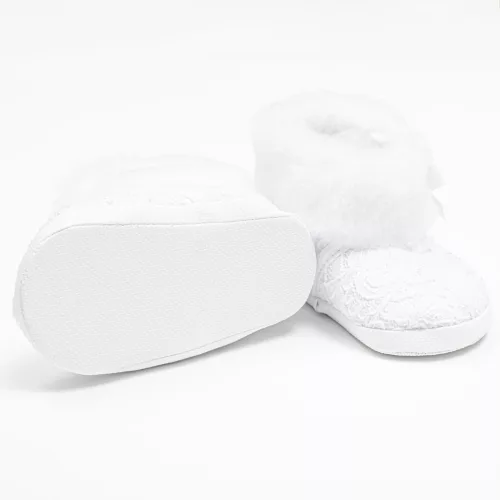 Baba téli csipke csizma New Baby 0-3 h fehér