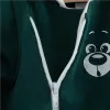 Baba szabadidő nadrág és pulóver New Baby Animals Bear zöld