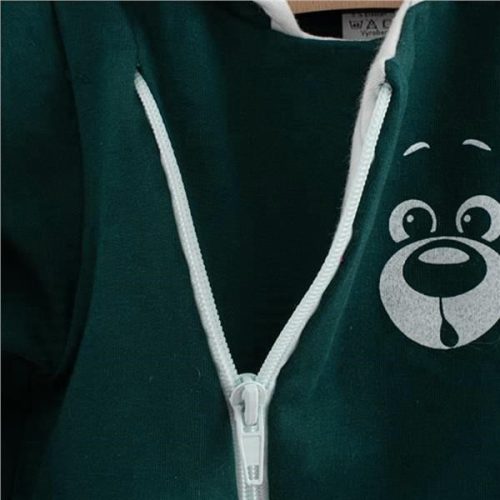 Baba szabadidő nadrág és pulóver New Baby Animals Bear zöld