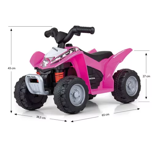 Elektromos négykerekű Milly Mally Honda ATV rózsaszín
