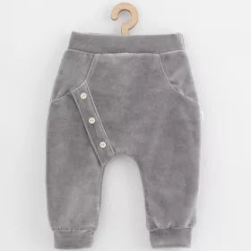 Baba plüss melegítő New Baby Suede clothes szürke