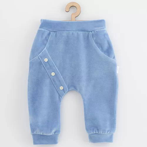 Baba plüss melegítő New Baby Suede clothes kék
