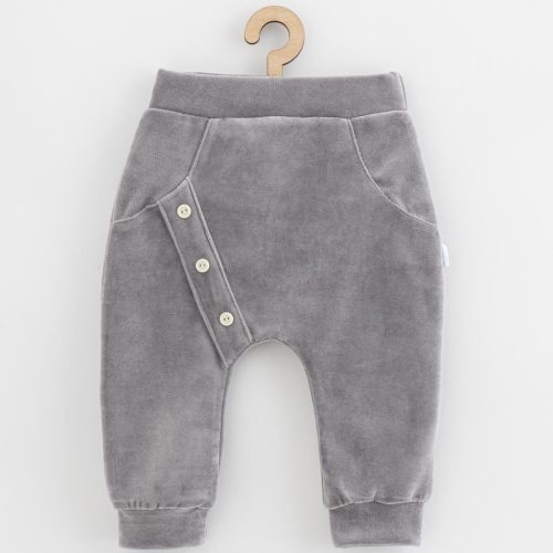 Baba plüss melegítő New Baby Suede clothes szürke