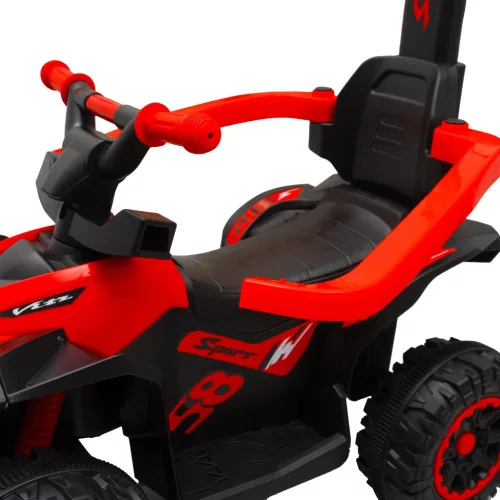 Bébitaxi tolókarral Baby Mix Mega piros